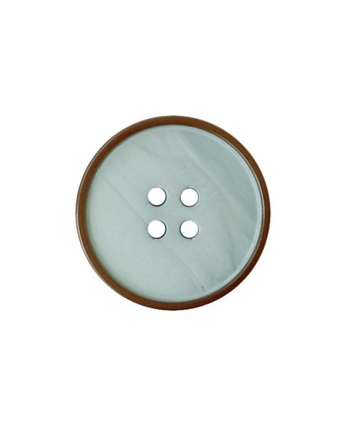 Modeknopf 20mm hellblau/braun
