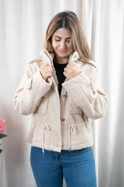 Boucle Jacke Bella beige
