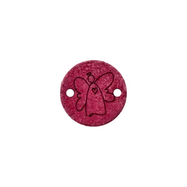 Zierteil Engel mit Herz dunkelrot 15mm