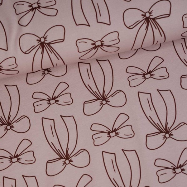 French Terry Sweat Schleifen altrosa