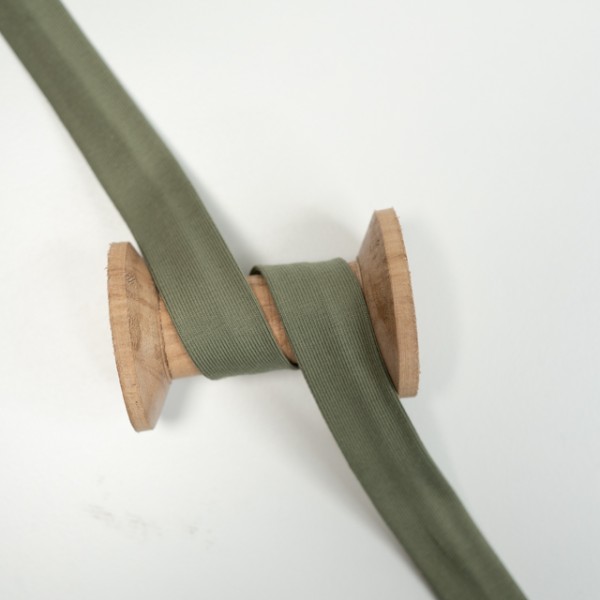 Baumwolljersey Schrägband Lena khaki