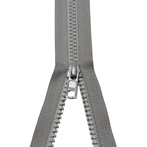 YKK teilbarer Reißverschluss Jacken Krampe grau