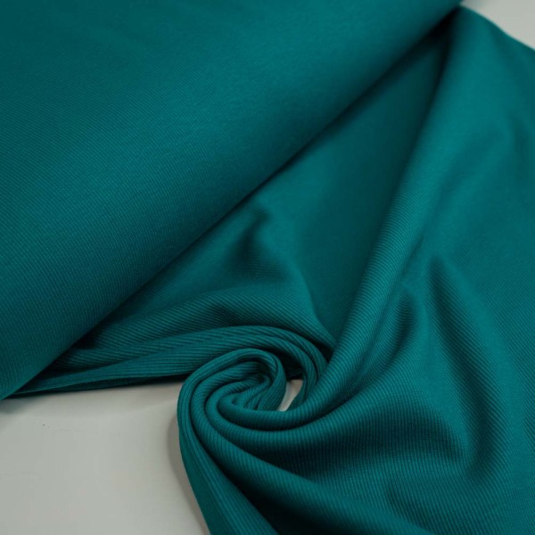 Fein-Ripp Bündchen 100cm breit petrol dunkel