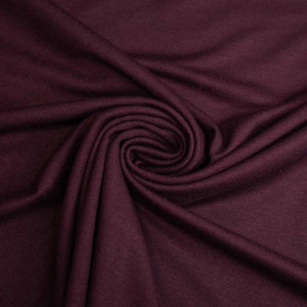 Viskosejersey Uni bordeaux