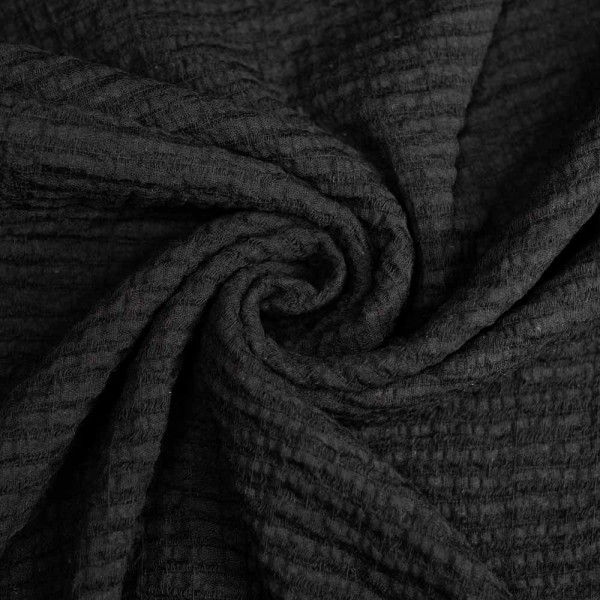Musselin Stretch Marla schwarz