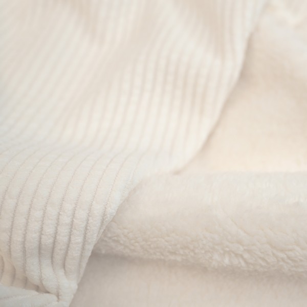 Breitcord Doubleface Teddy Innenseite ecru