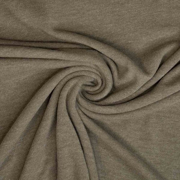 Kuschelstrick-Jersey Angorastyle meliert taupe