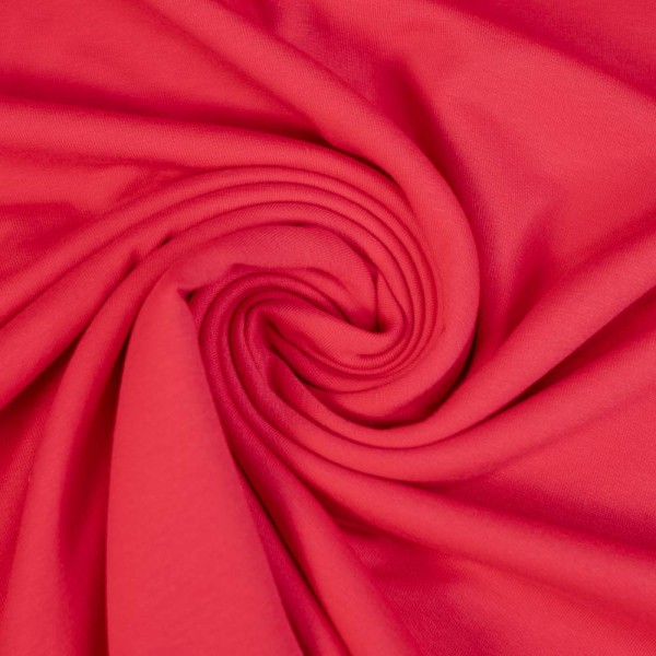 Baumwolljersey Uni Lena rot