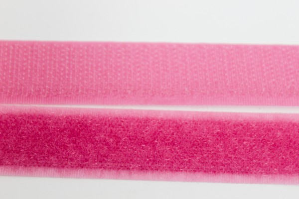 Klettverschluss Schlaufen und Widerhaken rosa 20mm