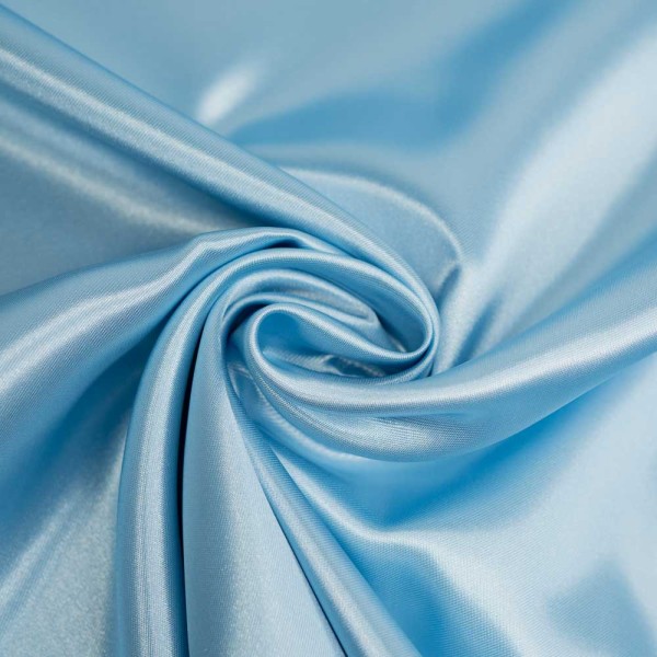 Satin Glänzend Uni hellblau