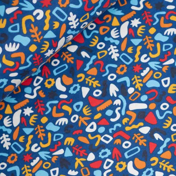 Baumwolljersey Förmchen royalblau