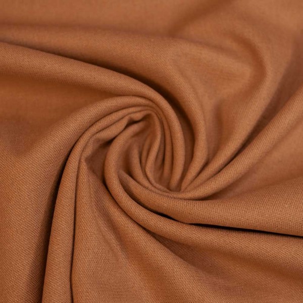Viskose Leinen Stretch terra hell