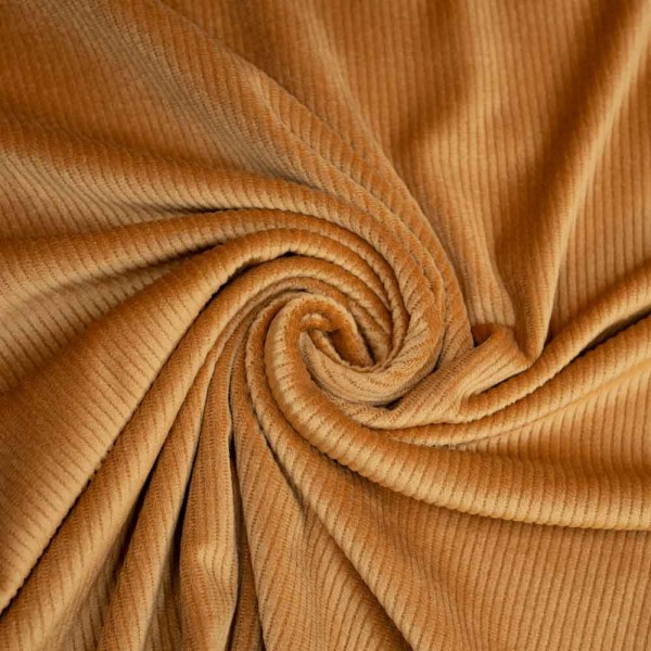 Feincord Jersey SOFT cognac