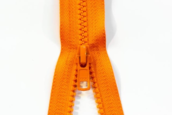 YKK teilbarer Reißverschluss Jacken Krampe orange 80cm
