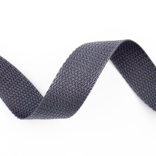 Gurtband Grobmaschig 25mm grau