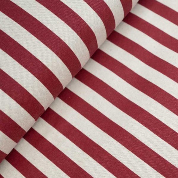 Canvas beschichtet Streifen bordeaux
