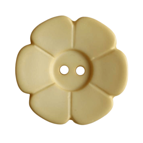 Kinderknopf Blume matt 28 mm pastellgelb