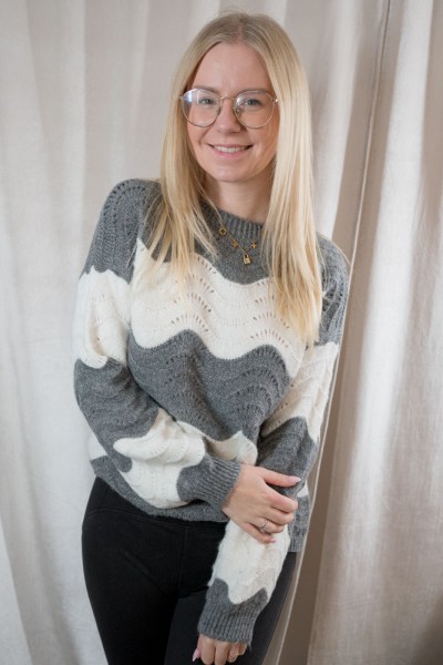 Strick Pullover SOFT Wavey anthra