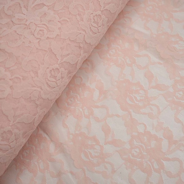 Italienische Spitze STRETCH Rosen nude