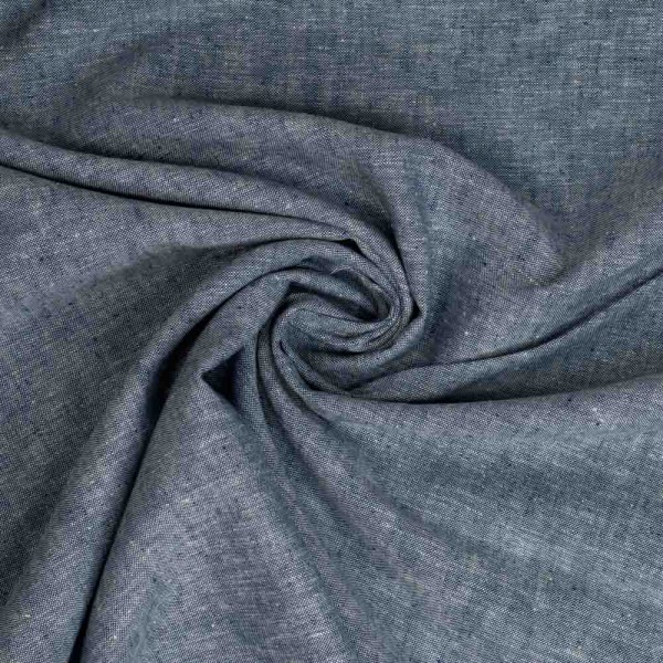 Leinen Baumwolle MELIERT navy
