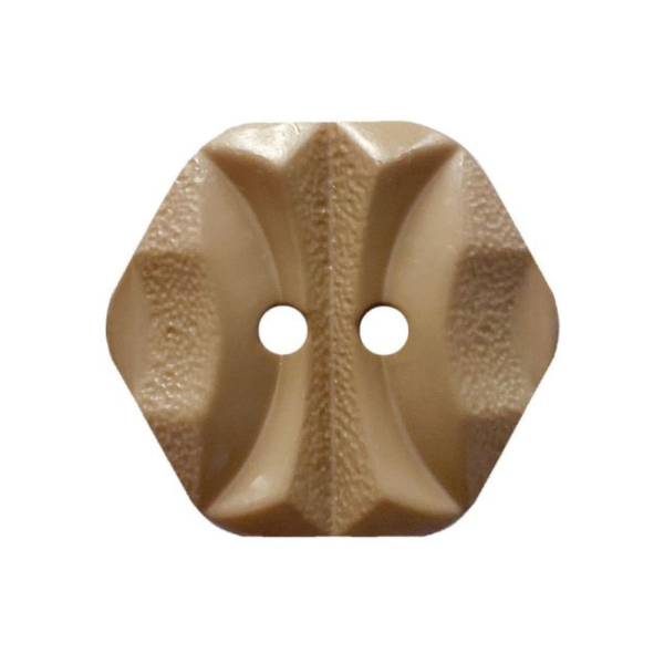Modeknopf Sechseckig 23 mm beige