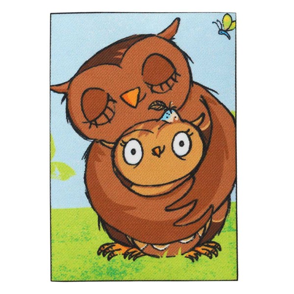 Applikation kleine Eule mit Mama