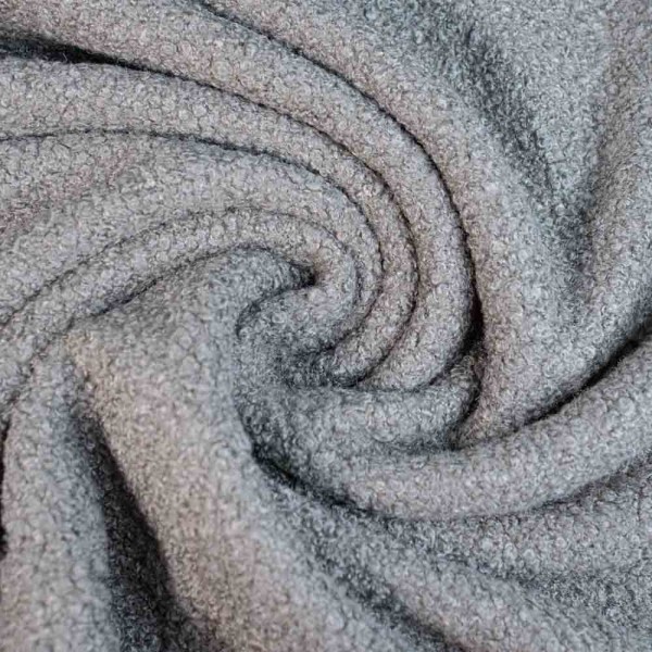 Bouclé Mantelstoff grau