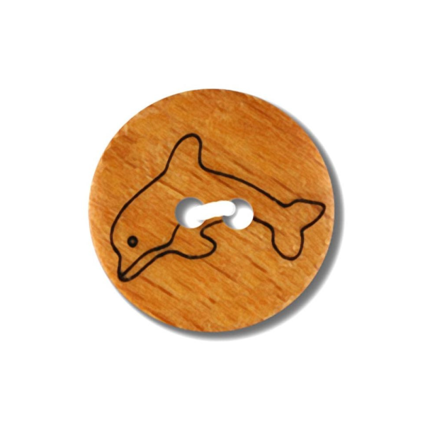 Holzknopf Delfin 18mm