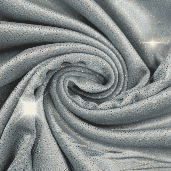 Samtjersey Glam grau-gold