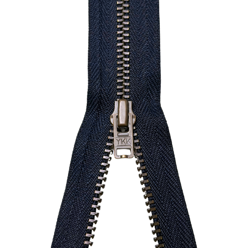 YKK nicht teilbarer Reißverschluss Metall navy