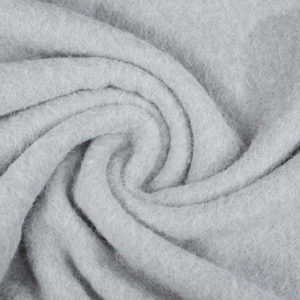 Mantelflausch gebürstet hellgrau