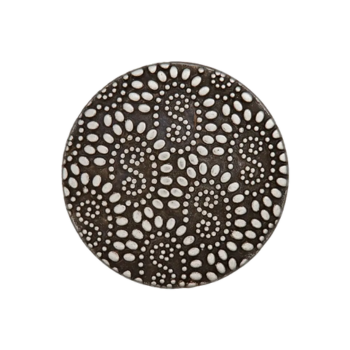 Prym Metallknopf verziert 28mm altsilber