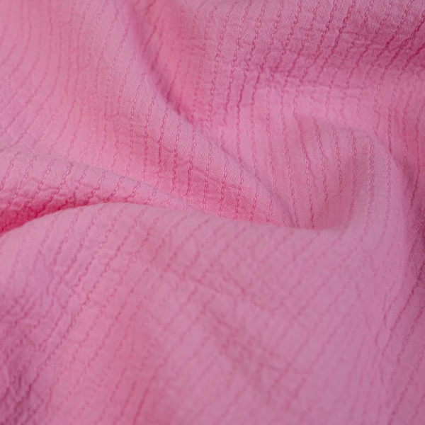 Baumwoll Seersucker rosa