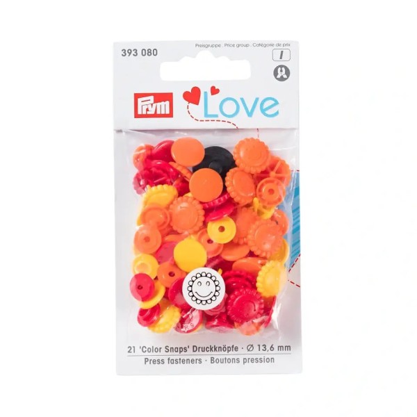 Prym Love Druckknopf "Color Snaps" Blume 13,6mm 21 Stück