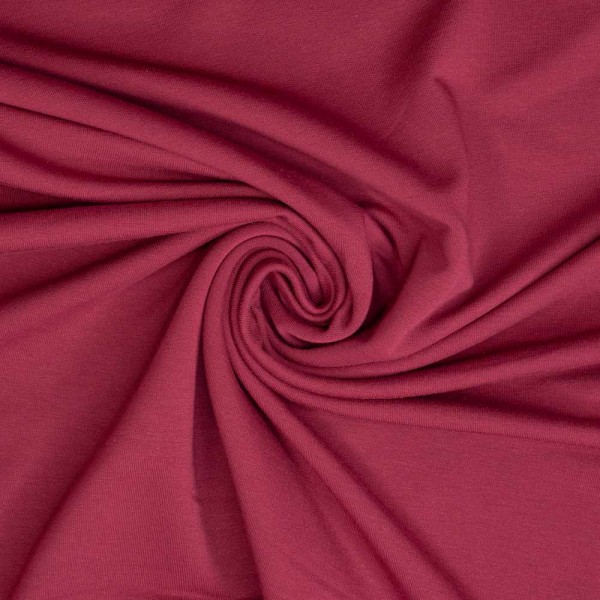 Baumwolljersey Uni Lena bordeaux