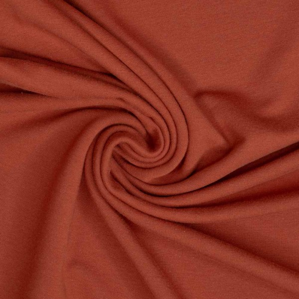 Baumwolljersey Uni Lena terra