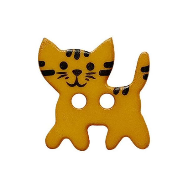 Kinderknopf Kätzchen braun 20mm
