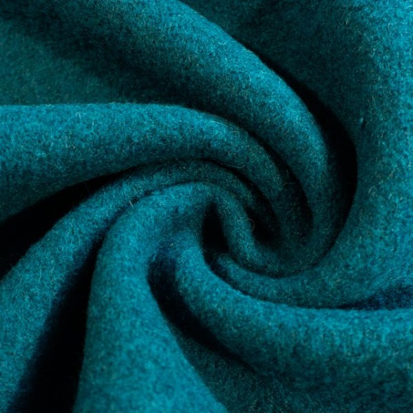 Woll Walkloden Wanda petrol dunkel