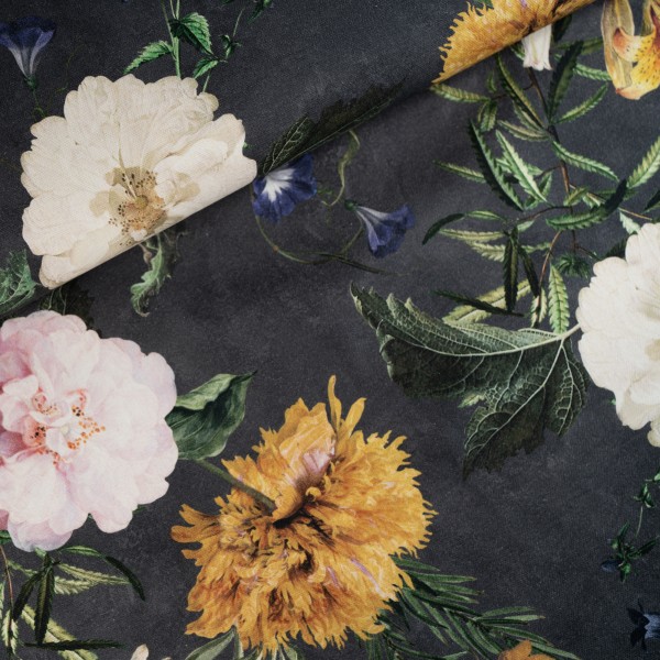 Canvas Nachtblume anthra