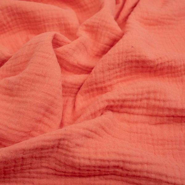 Musselin Double Gauze Amelie apricot dunkel