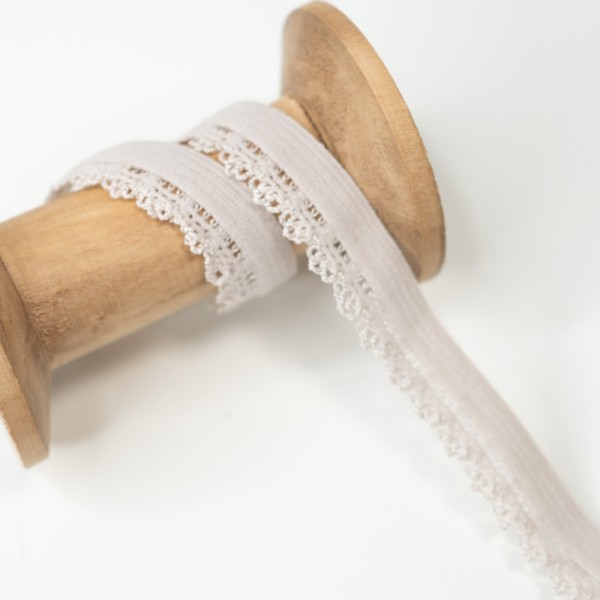 Spitzenband Stretch 12mm beige