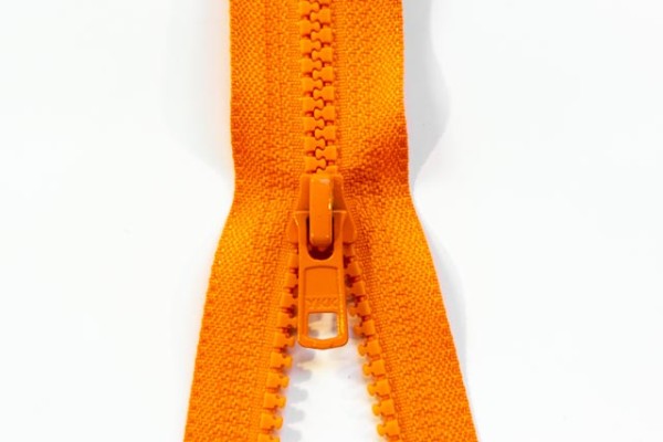 YKK teilbarer Reißverschluss Jacken Krampe orange