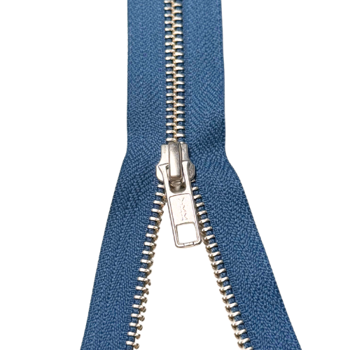 YKK nicht teilbarer Reißverschluss Metall jeansblau