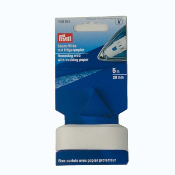Prym Saumvlies 20mm mit Trägerpapier weiß