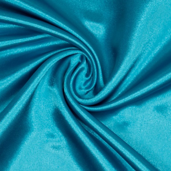 Satin Glänzend Uni aqua