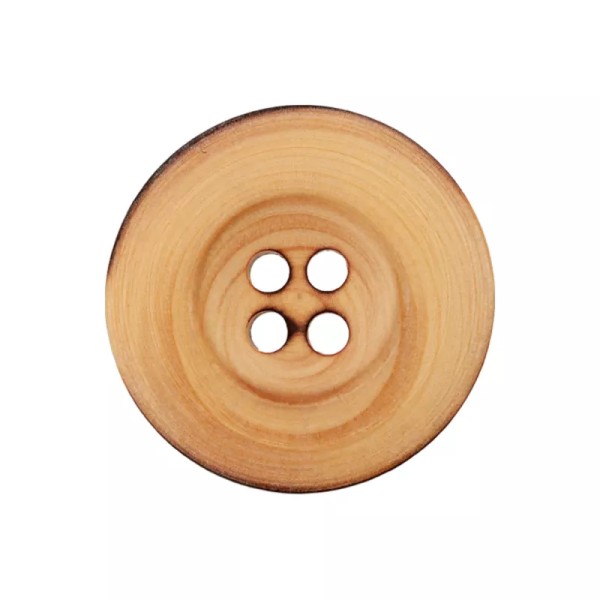 Holzknopf rund 18mm beige