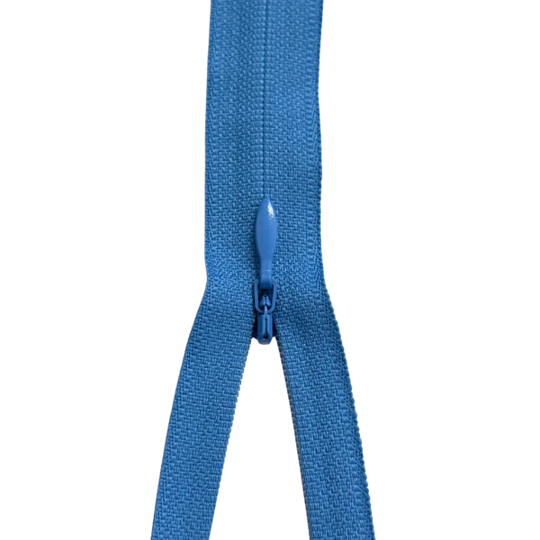 YKK nicht teilbarer Reißverschluss nahtverdeckt jeansblau