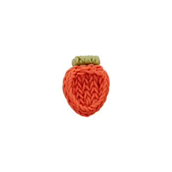 Prym Knopf Häkeloptik Erdbeere 15mm orange