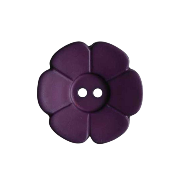 Kinderknopf Blume matt 15 mm lila