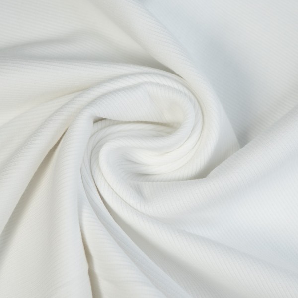 50cm Zuschnitt Bio Ripp Bündchen weiß